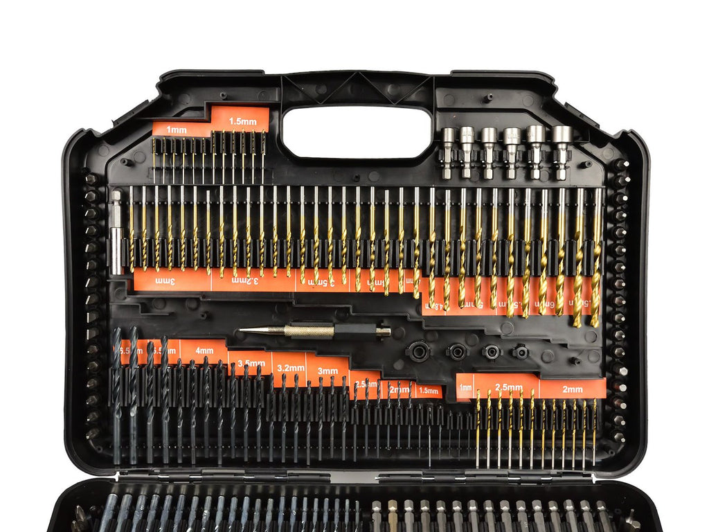 246 pcs set of drills, sockets, bits and hole saws