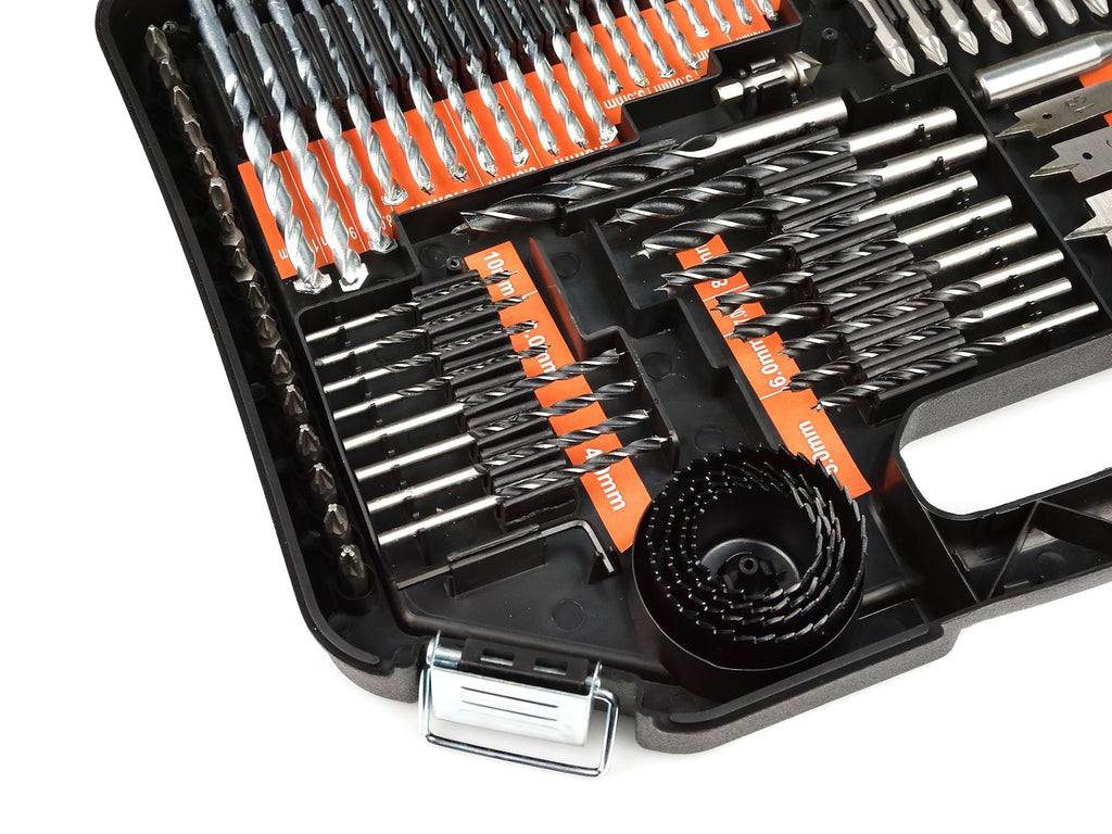 246 pcs set of drills, sockets, bits and hole saws