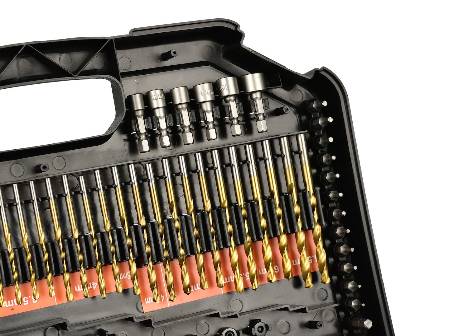 246 pcs set of drills, sockets, bits and hole saws
