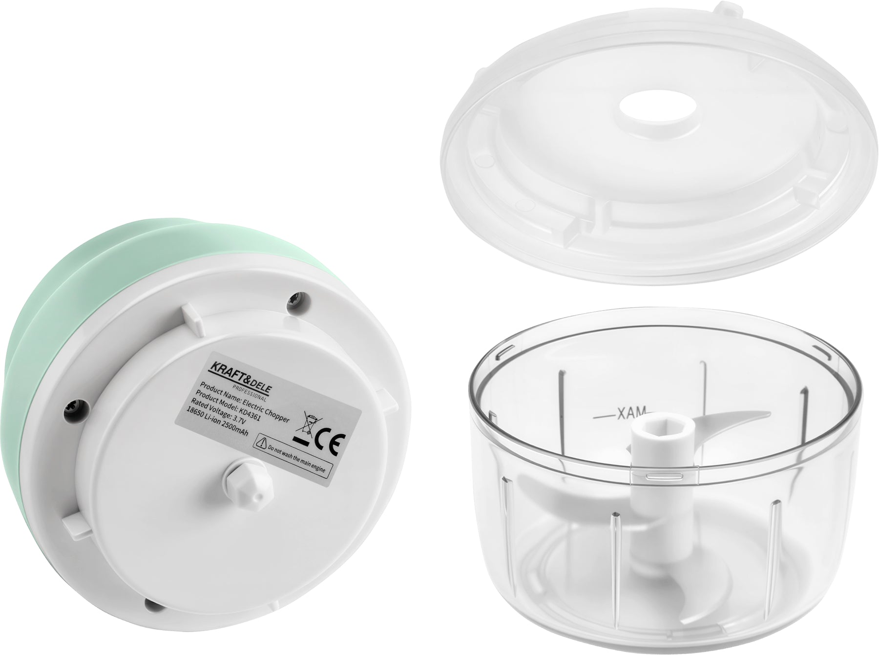 Cordless meat and vegetable chopper 150ml KD4361