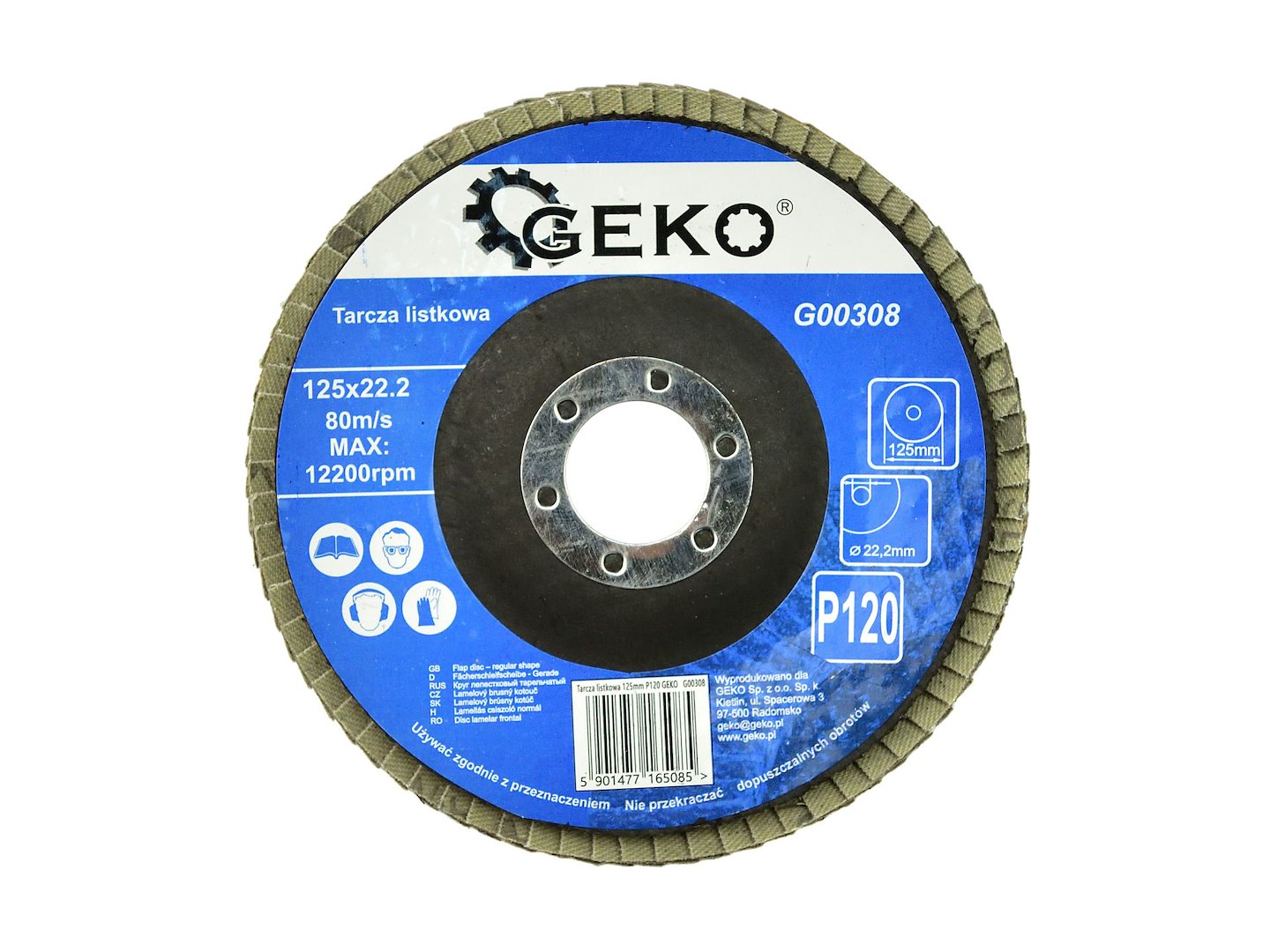 Aluminium Oxide Flap Disc 125 mm Grit 120 – Pack of 10