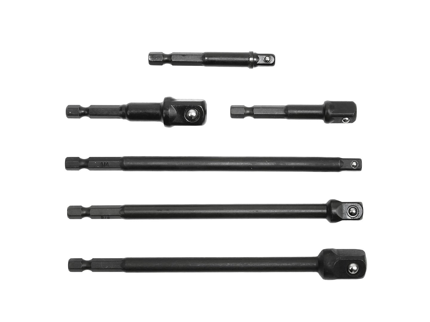 6-piece Impact Driver Socket Extension Set 1/4"-1/2"