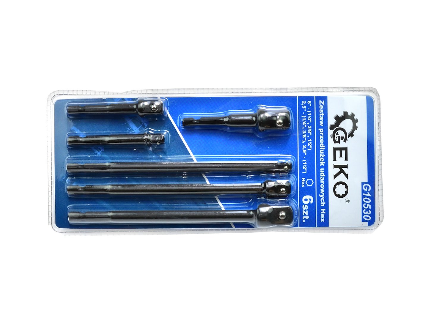 6-piece Impact Driver Socket Extension Set 1/4"-1/2"