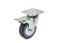 Caster wheel, swivel plate with top brake — 75 mm