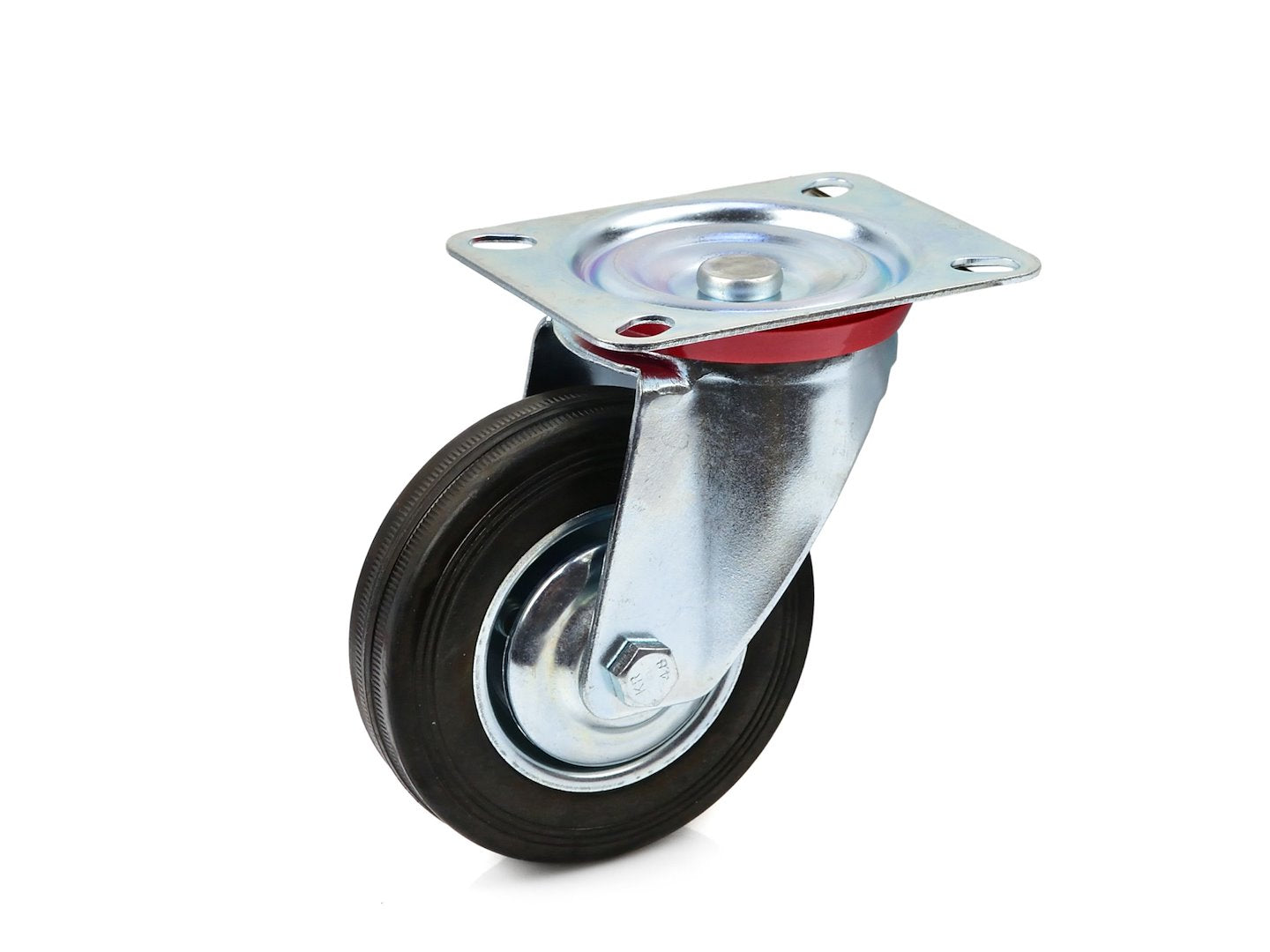 Swivel caster wheel with mounting plate, 100 mm