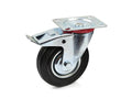 Caster Wheel, Swivel Plate and Brake, 125 mm