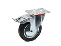 Caster wheel swivel plate and brake, 160 mm