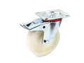 Caster wheel swivel plate with brake 125 mm PP