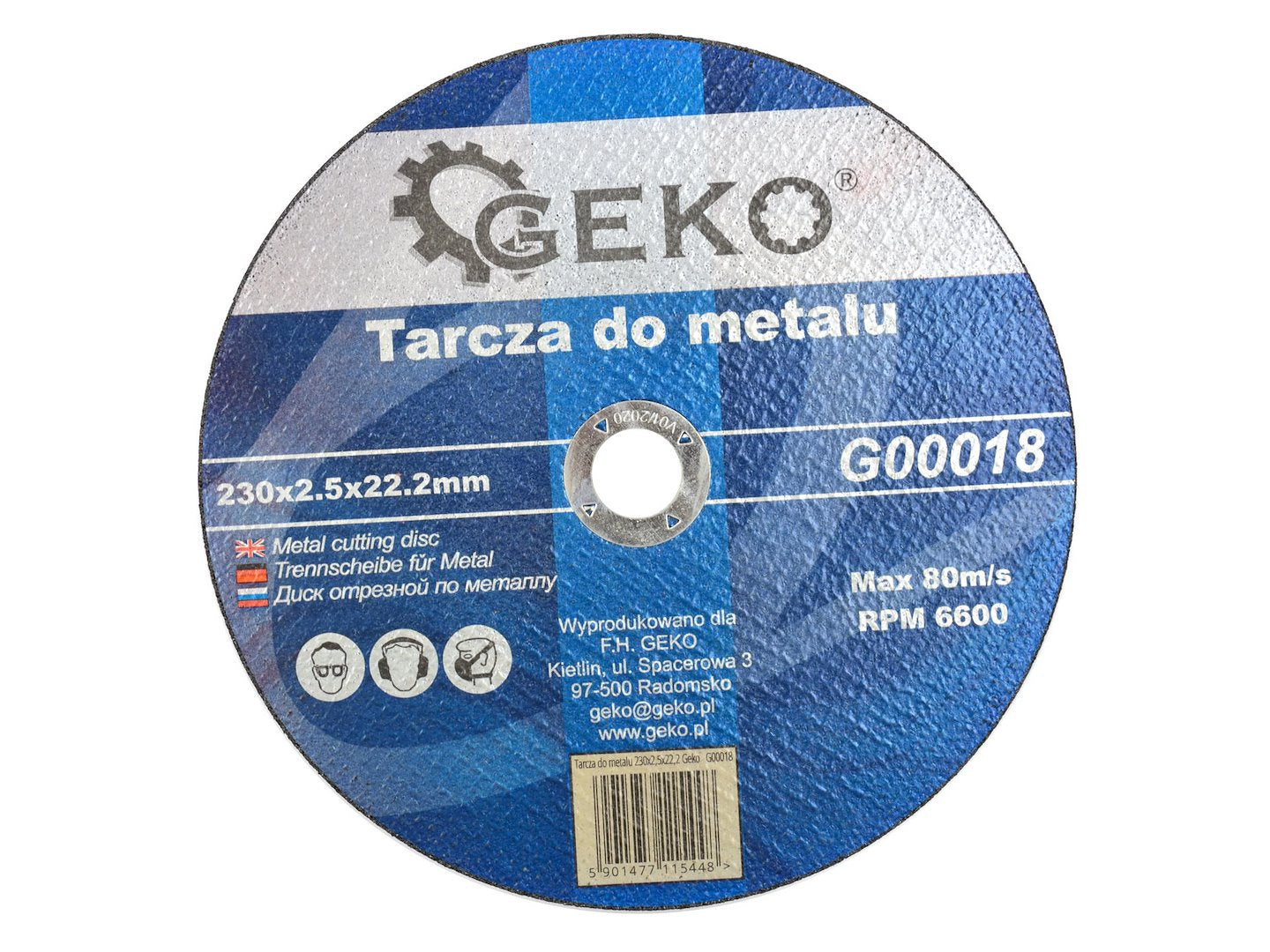 Metal Cutting Disc 230 x 2.5 x 22.23 mm GEKO