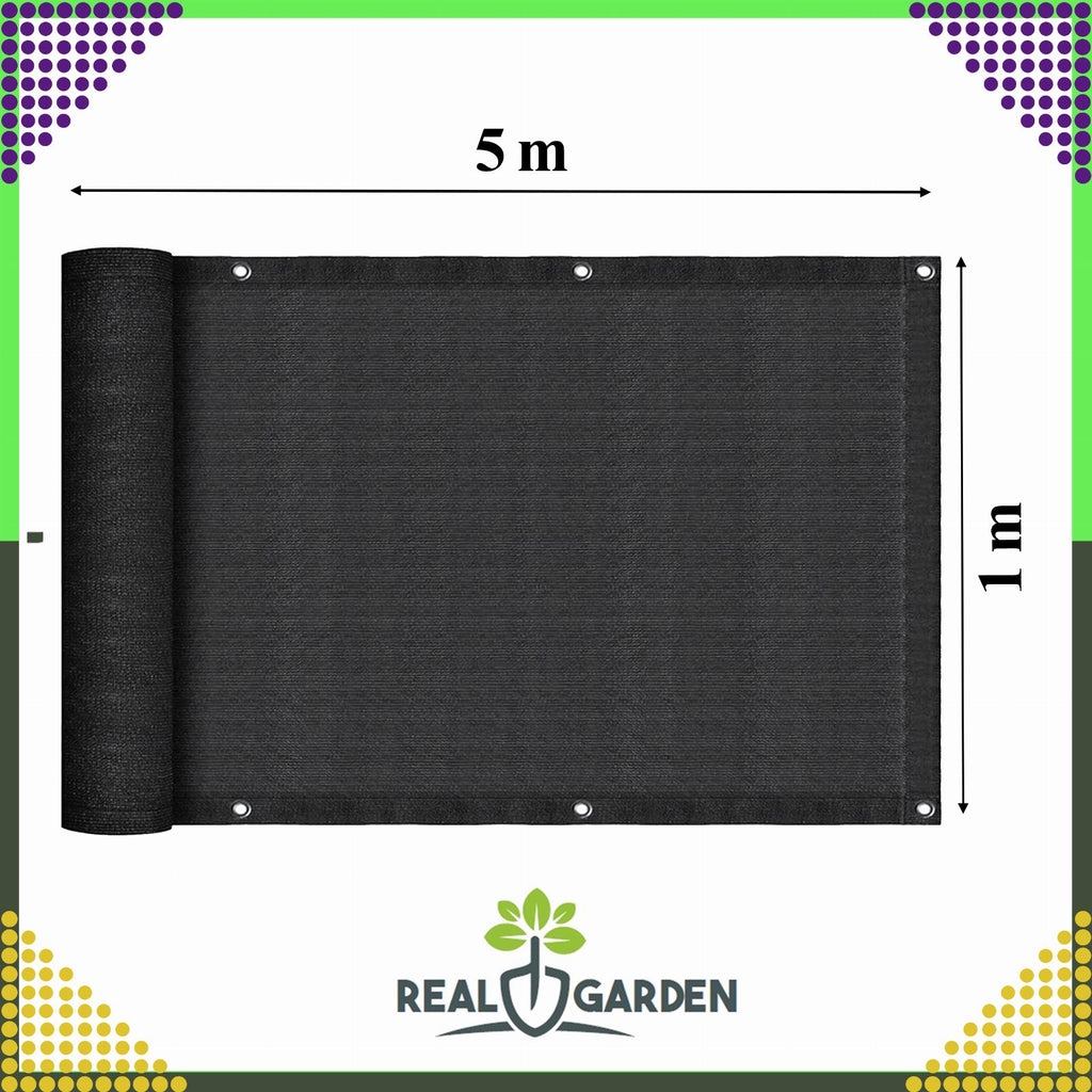 Rõdu- ja terrassiprivaatsusvõrk 1 × 5 m UV-kaitsega 95% RC-K-930
