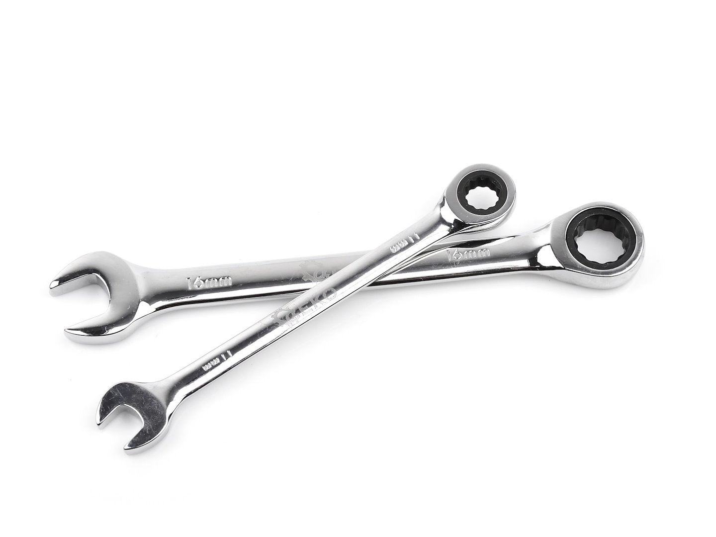 12 pcs spanners with double-sided ratchet 8-19 mm