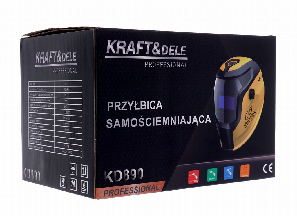 Keevituskiiver automaatselt tumeneva maskiga KD890