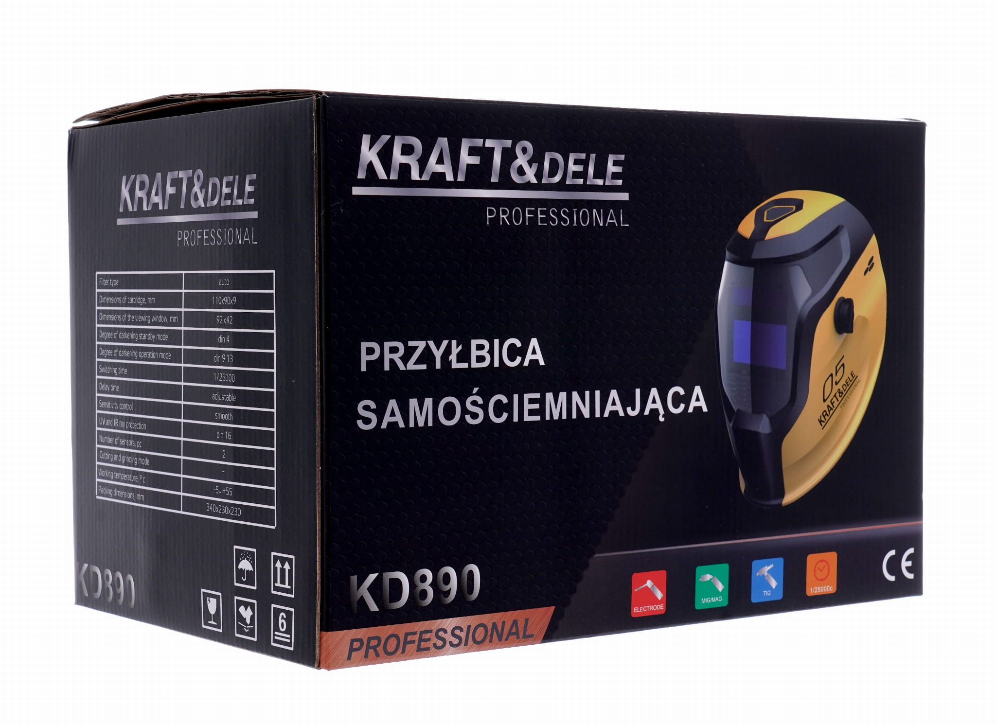 Keevituskiiver automaatselt tumeneva maskiga KD890