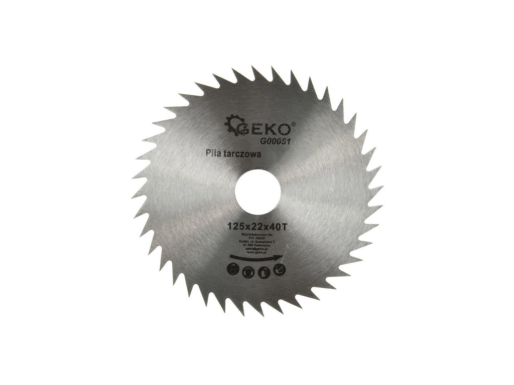 Circular saw blade for wood, 125 x 22 mm, 40T