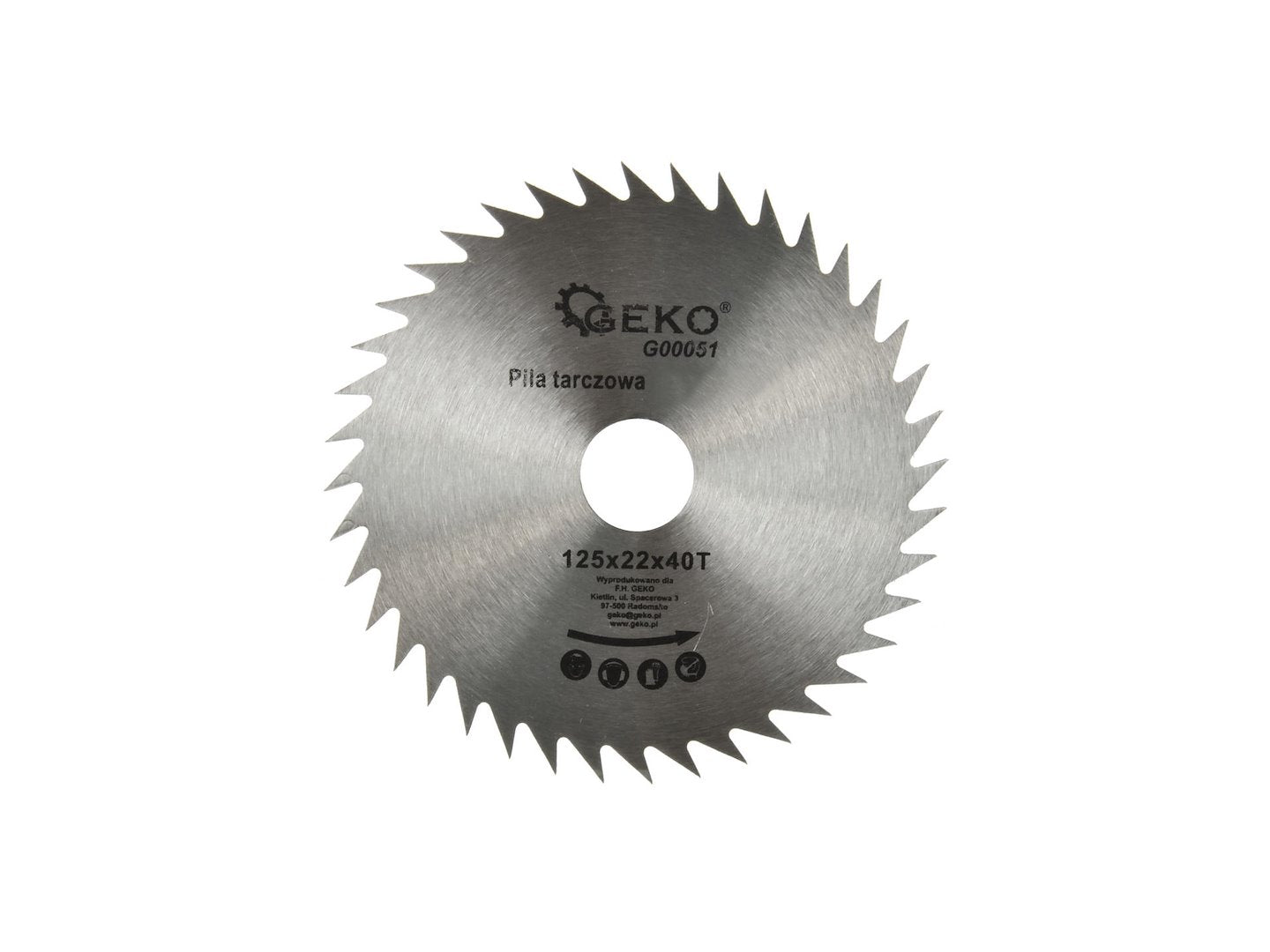 Circular saw blade for wood, 125 x 22 mm, 40T