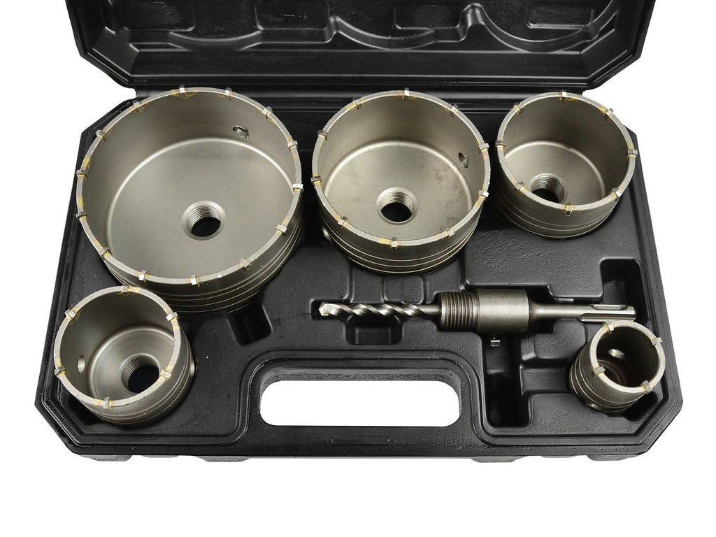 6 pcs SDS hole saws, blow case