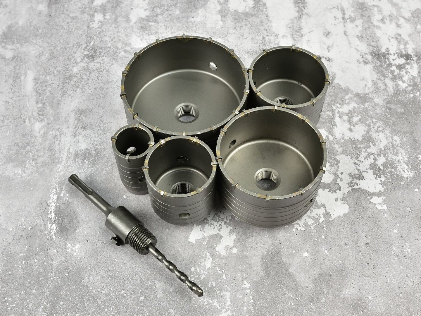 6 pcs SDS hole saws, blow case