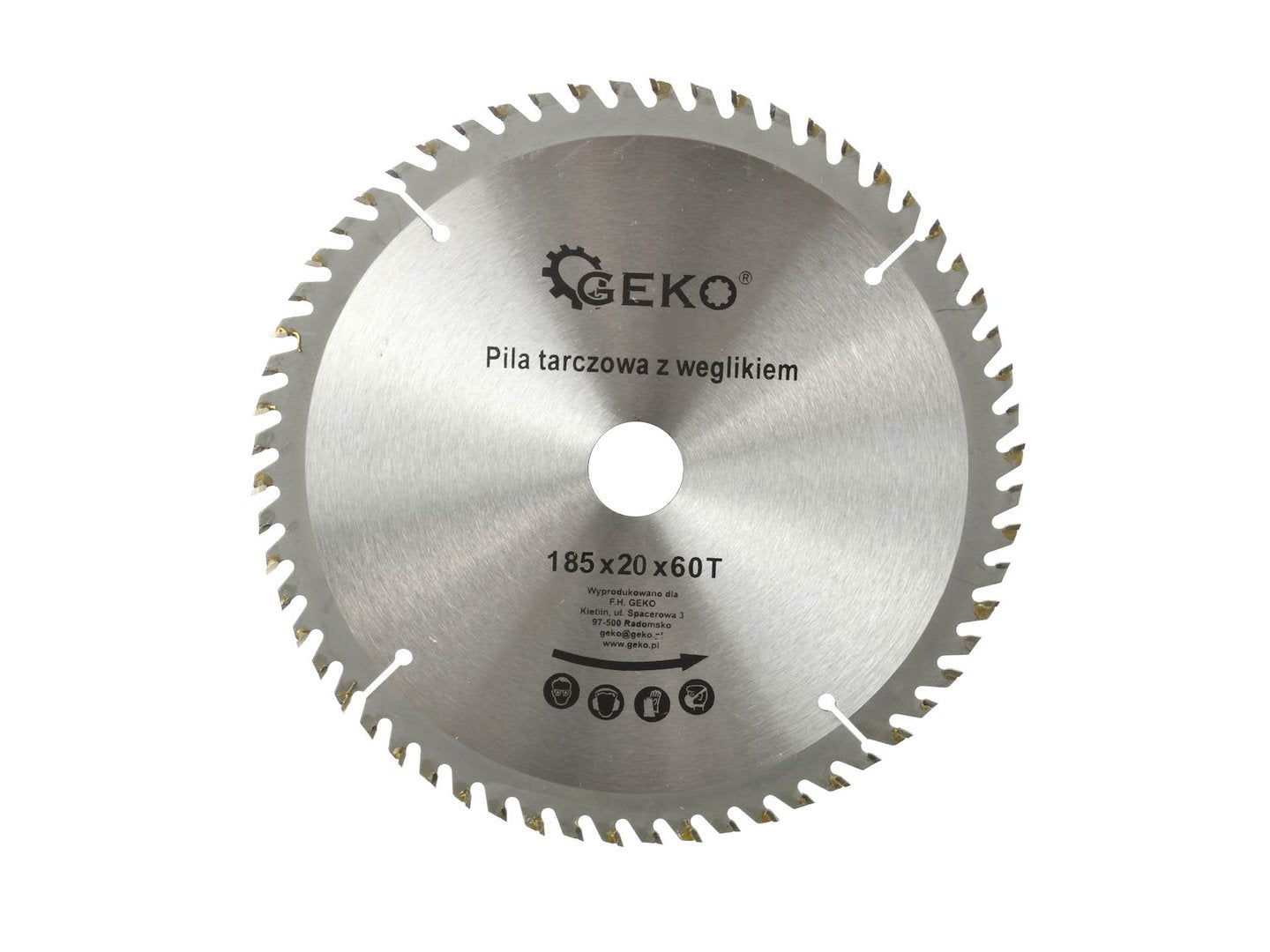 GEKO TCT Circular Saw Blade for Wood 185 x 20 mm, 60T