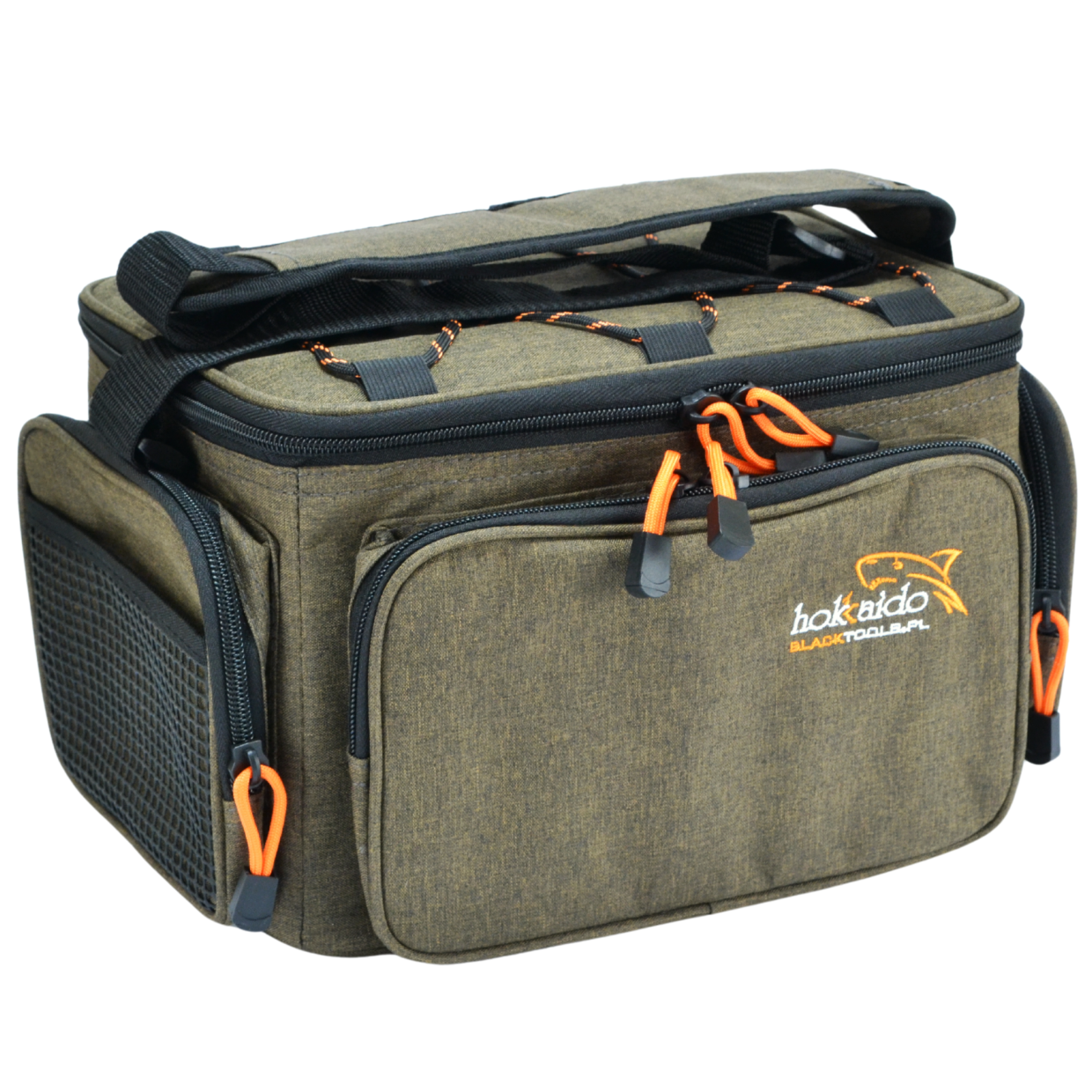 Hokkado Premium kalastuskott õlarihmaga, 4 karpi, jäik põhi, 19x38x24 cm