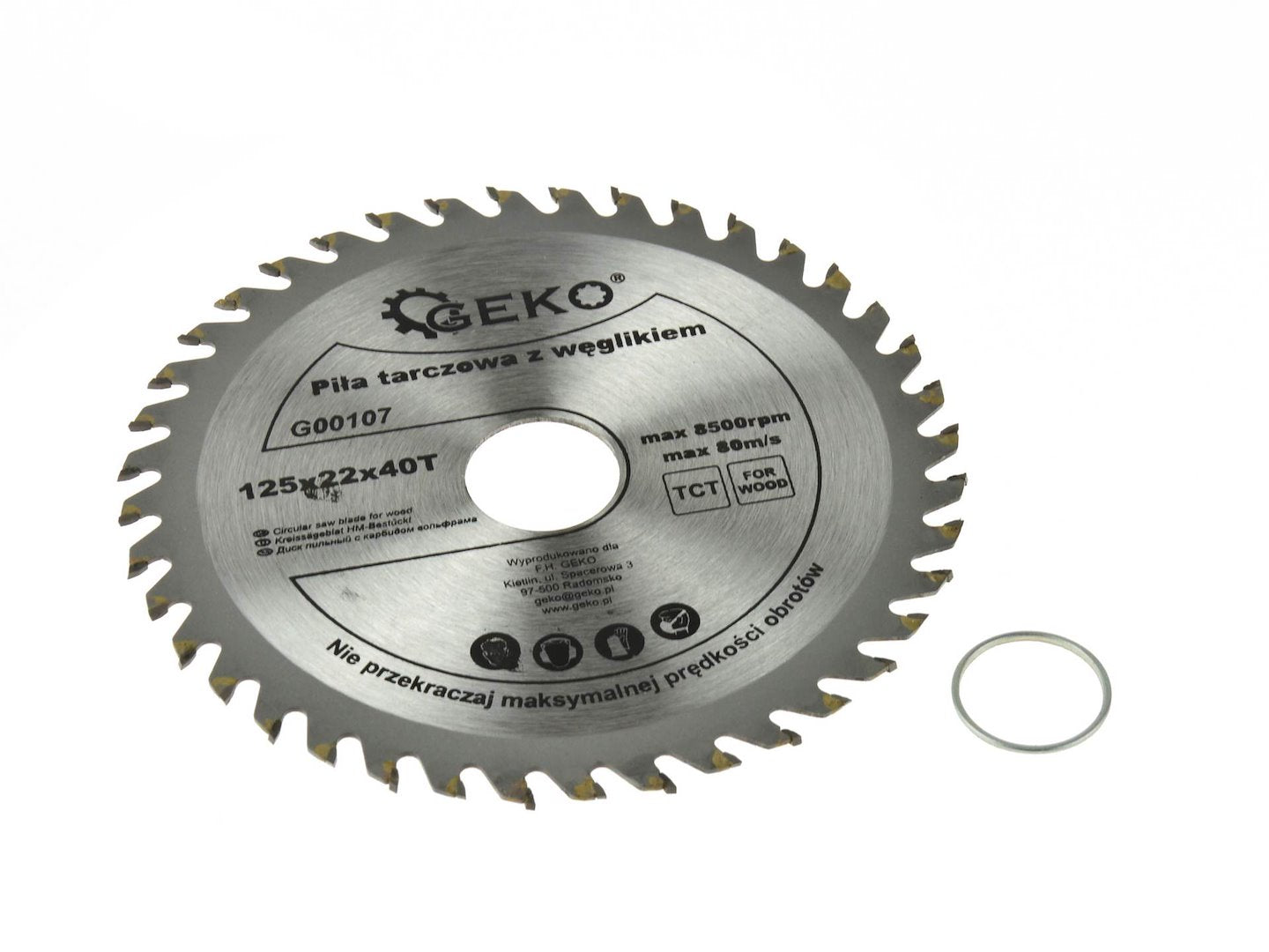 TCT circular saw blade for wood — 125 x 22 mm, 40T