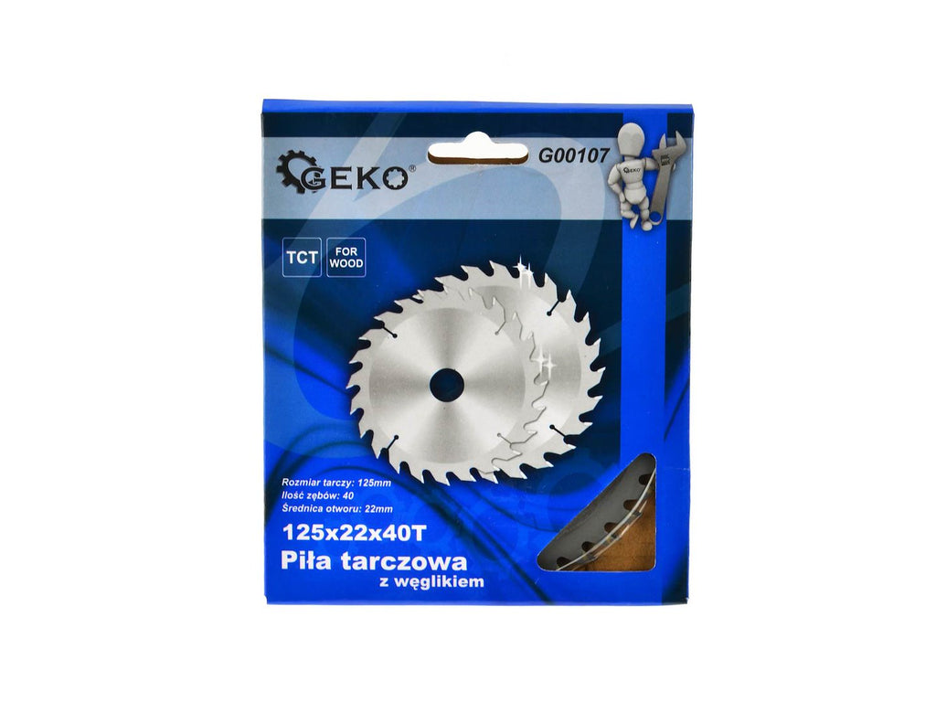 TCT circular saw blade for wood — 125 x 22 mm, 40T