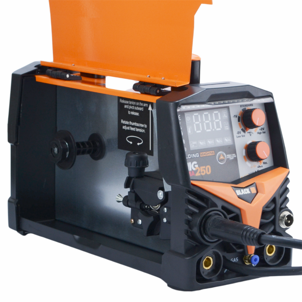 MIGOMAT MIG FCAW MMA 250A Flux Gaas Taustvalgustus Must Komplekt Keevitusmasin