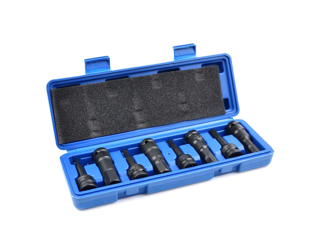 8-piece hex impact socket set H5-H19