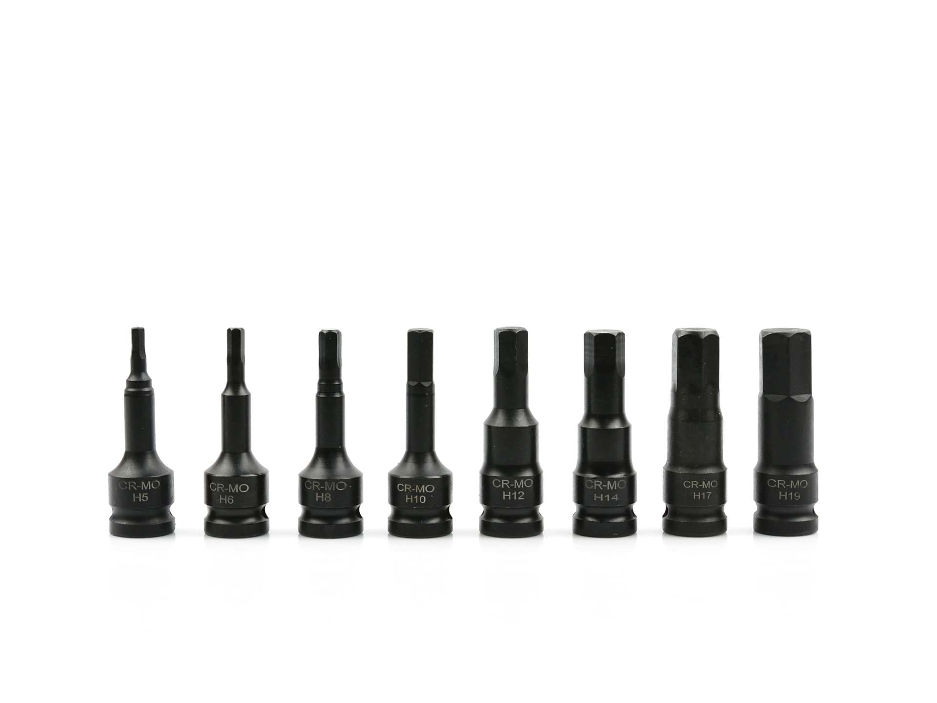 8-piece hex impact socket set H5-H19