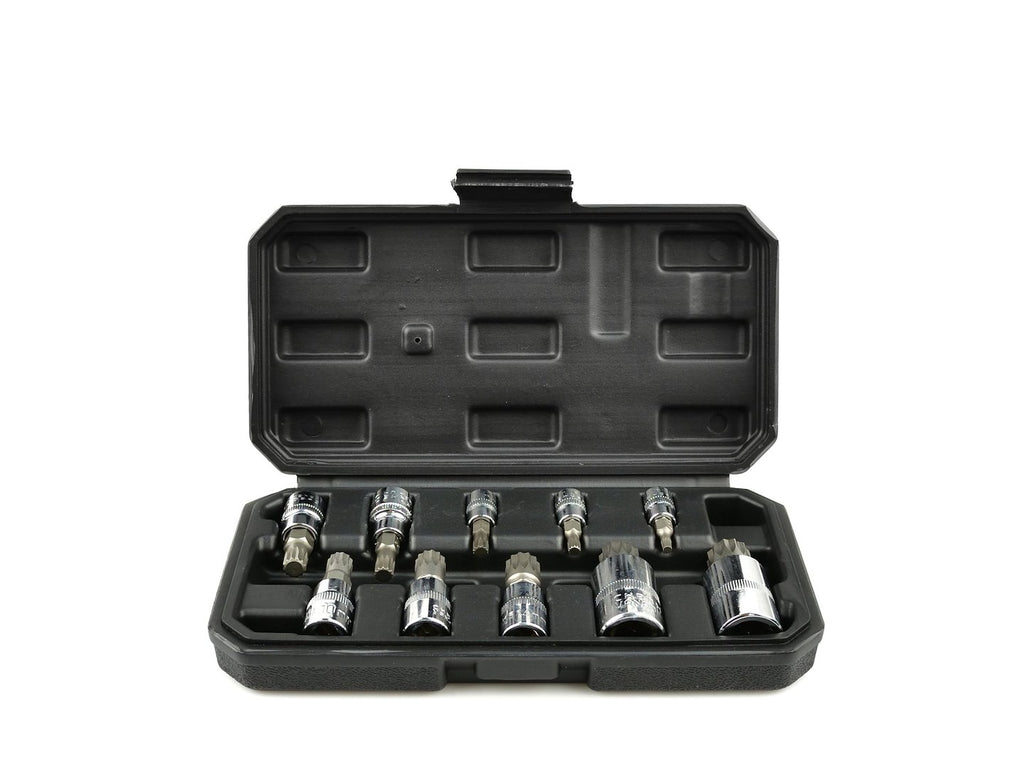 10 pcs spline socket set 1/4-1/2"