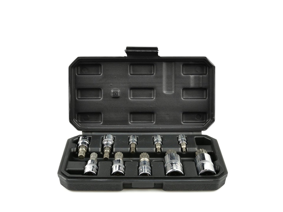 10 pcs spline socket set 1/4-1/2"