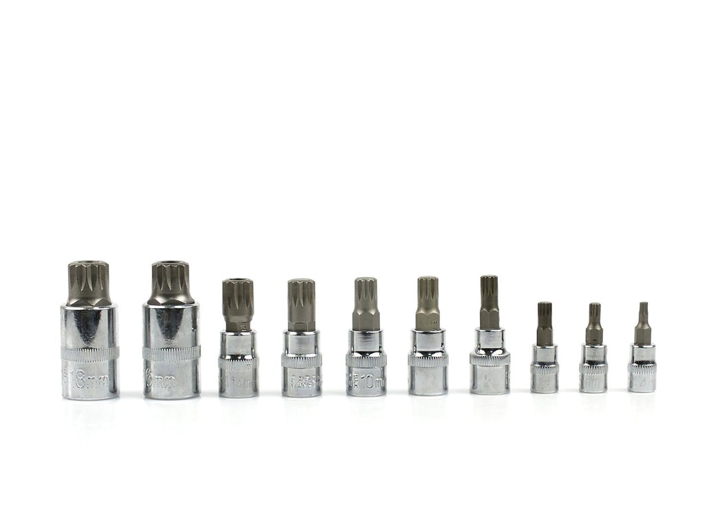 10 pcs spline socket set 1/4-1/2"