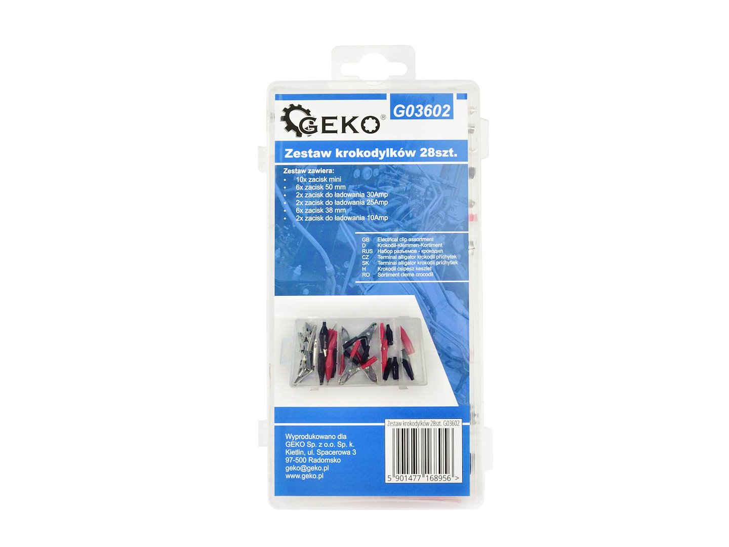 28-piece set of alligator clips