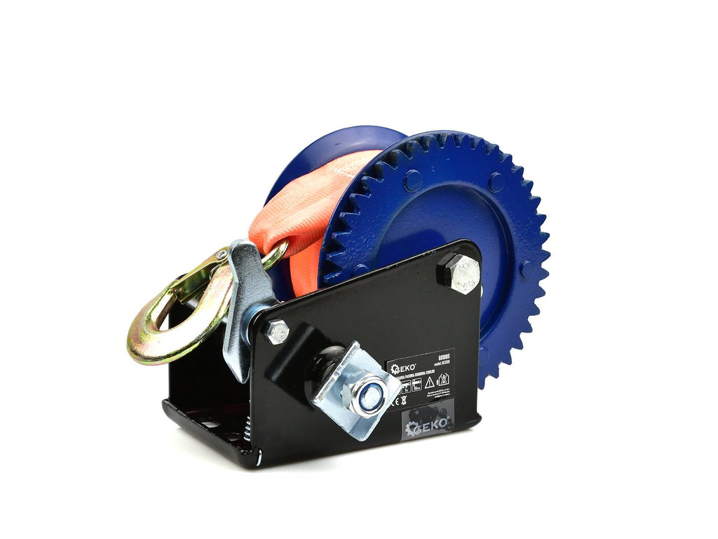 Hand Crank Winch with 7m Strap, 1200 LBS