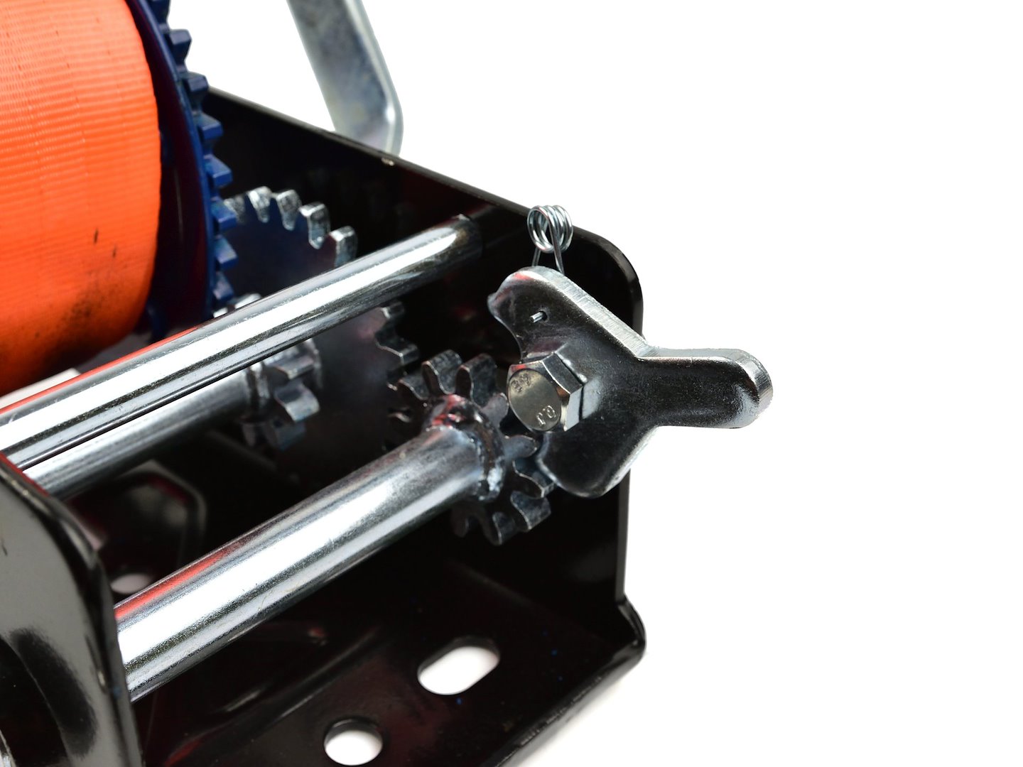 Hand Crank Winch with 10 m Strap, 2500 lbs