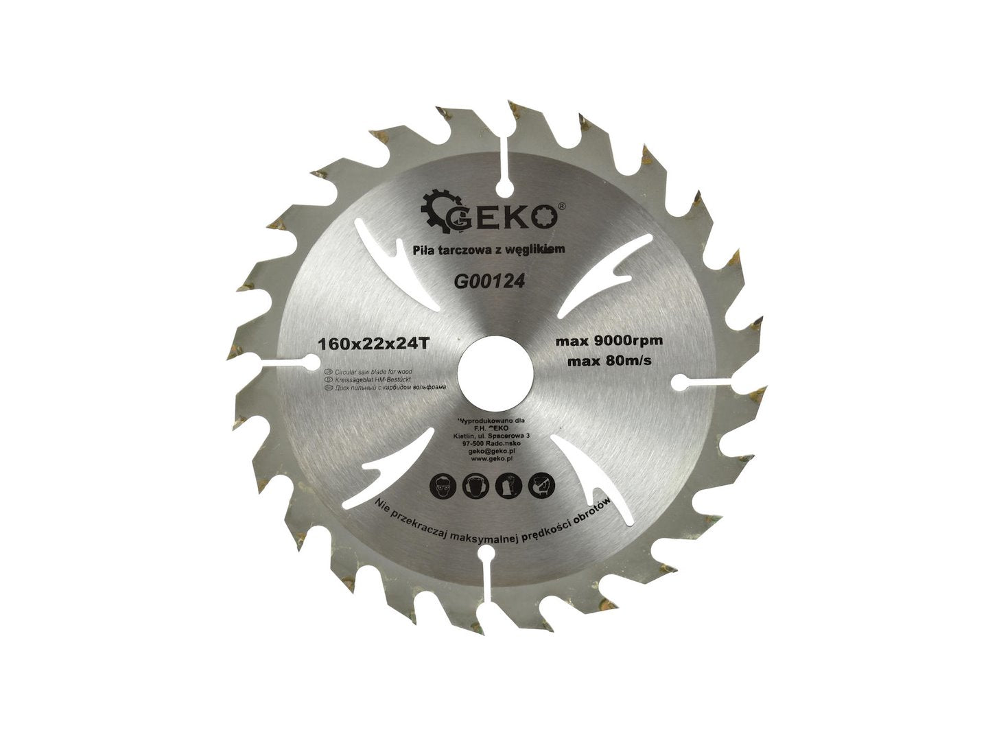 TCT Circular Saw Blade for Wood – 160 mm x 22 mm, 24T