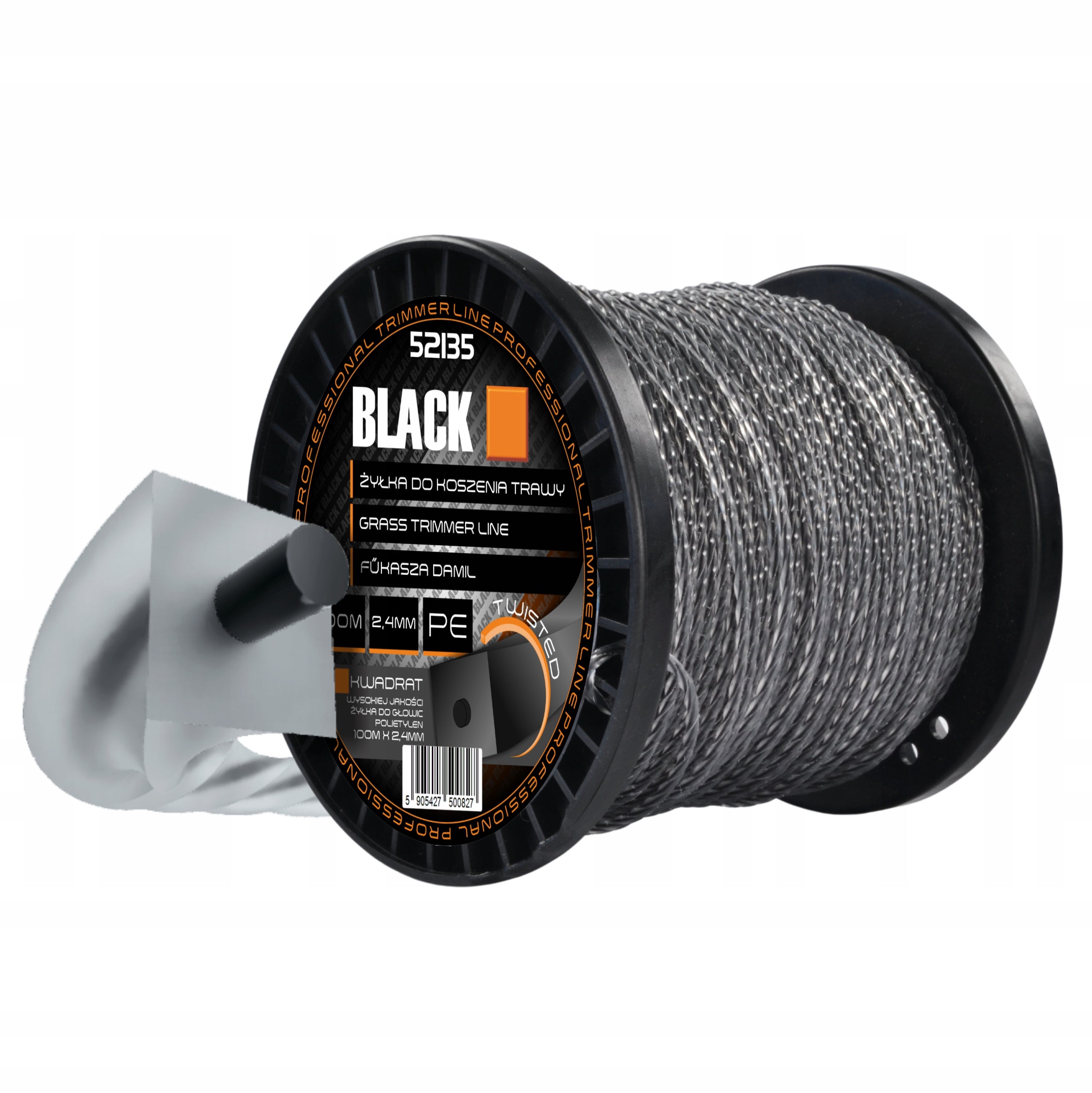 Tugevdatud 2,4mm x 100m professionaalne vastupidav trimmerijõhv