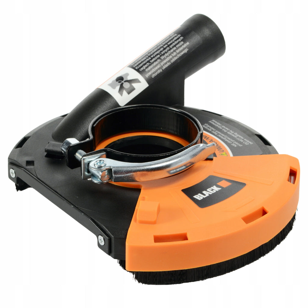 Dust Extraction Shield for 180mm Grinder Black Premium with Adapters