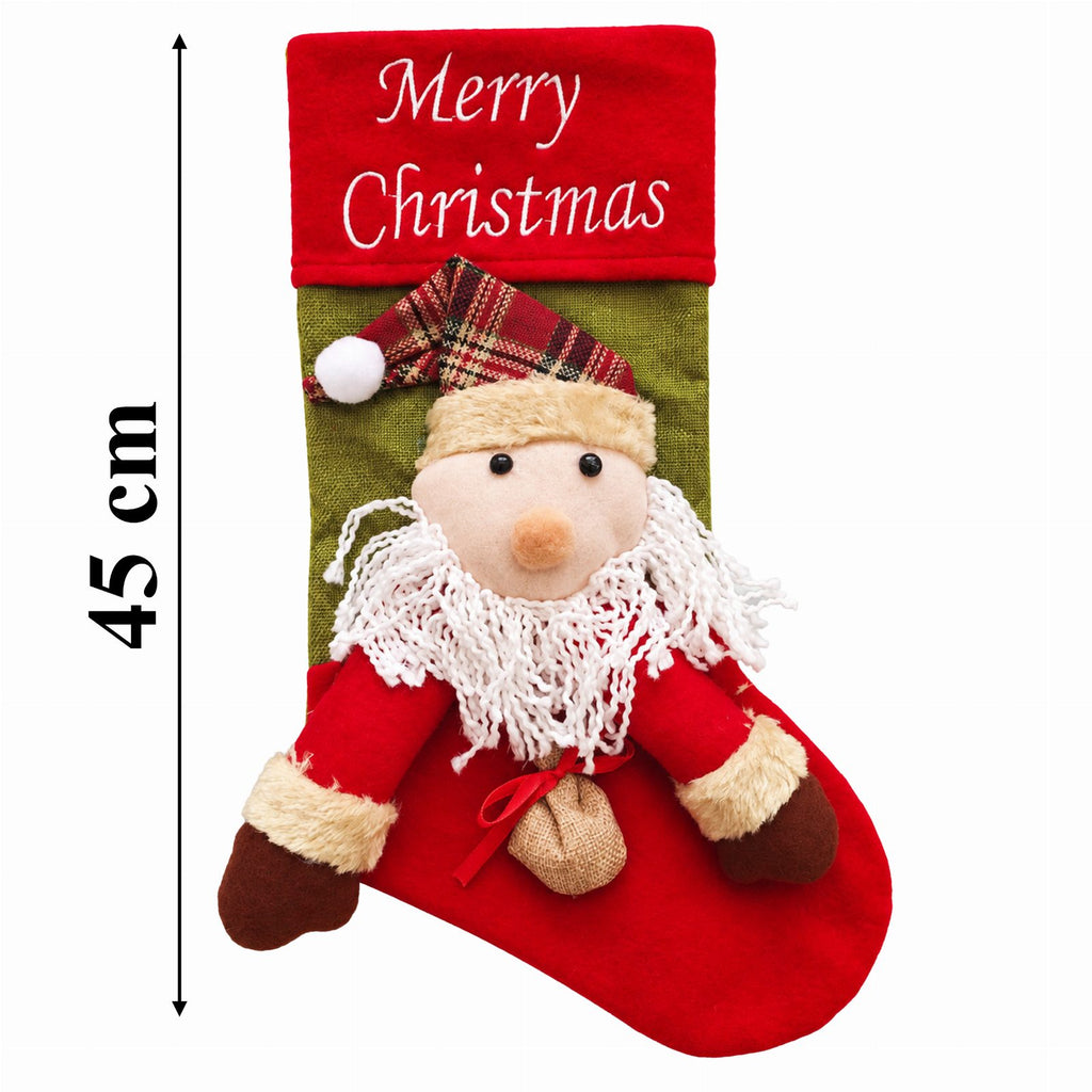 Santa Boot Christmas Gift Stocking 1 pc