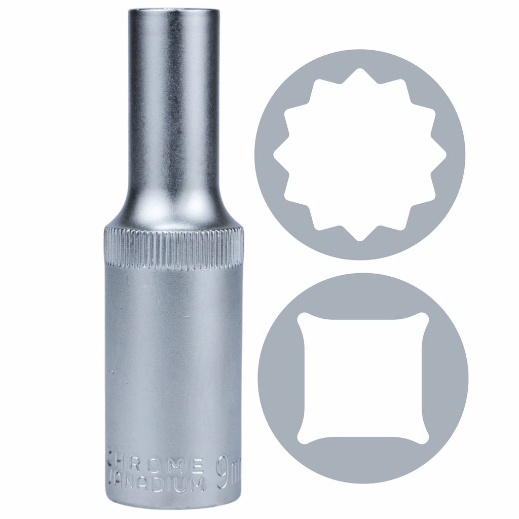 9mm 1/2" Long Socket