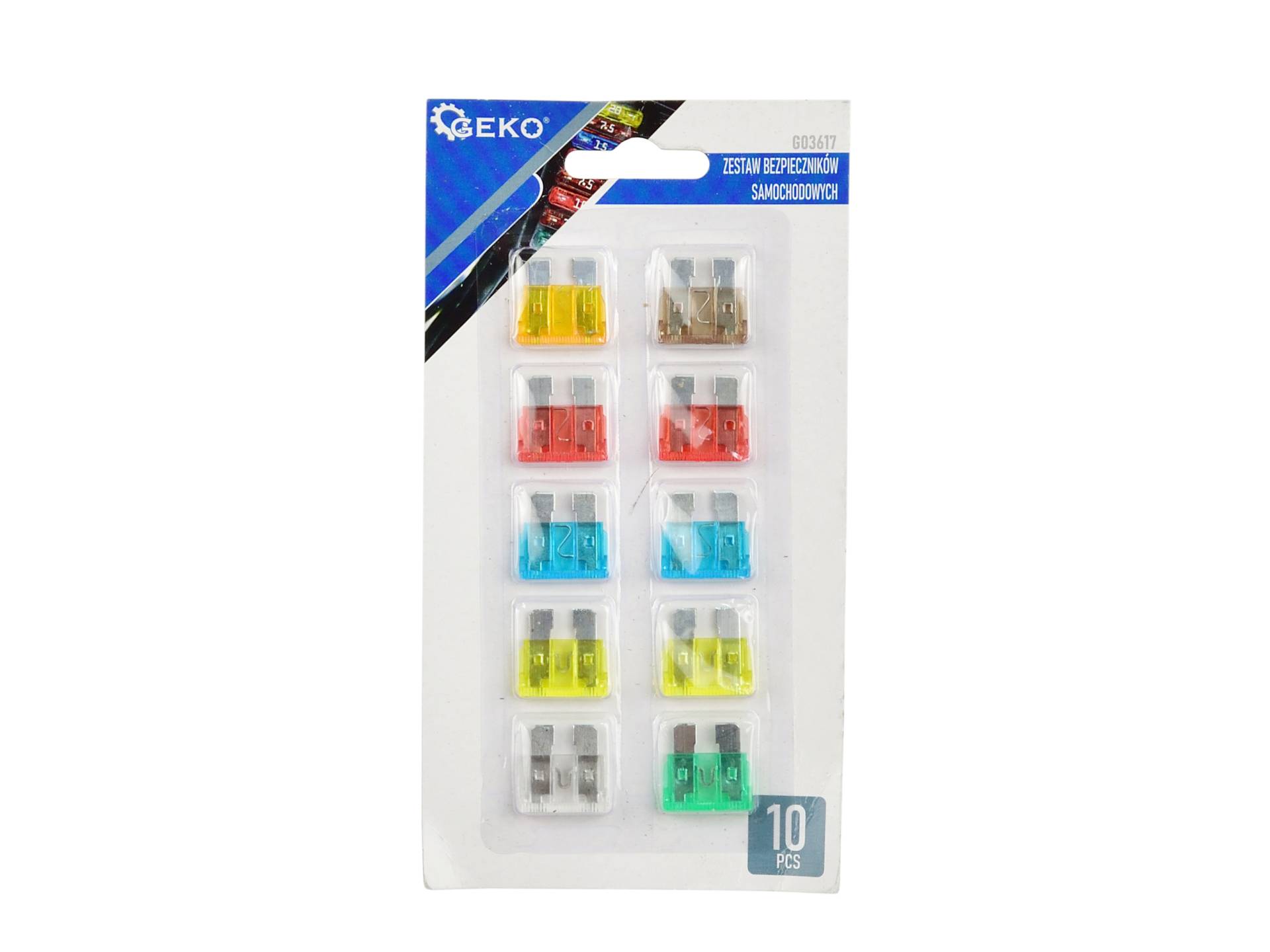 Automotive fuse set, 10 pcs