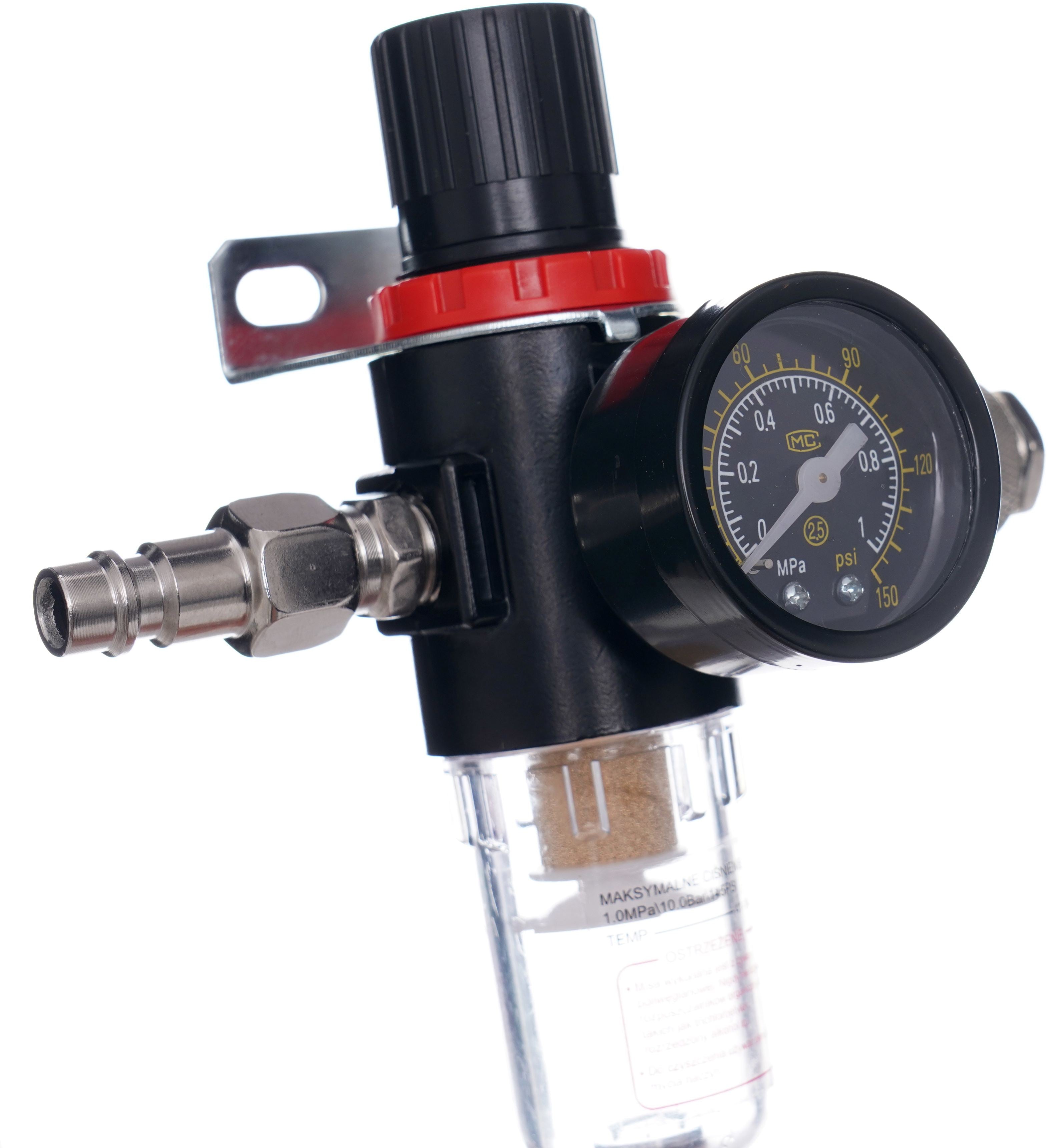 Pressure reducer with filter and drain 1/4" KD1497