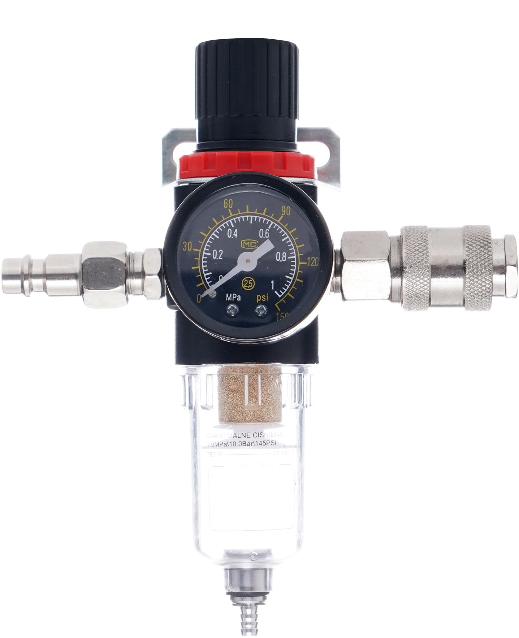 Pressure reducer with filter and drain 1/4" KD1497