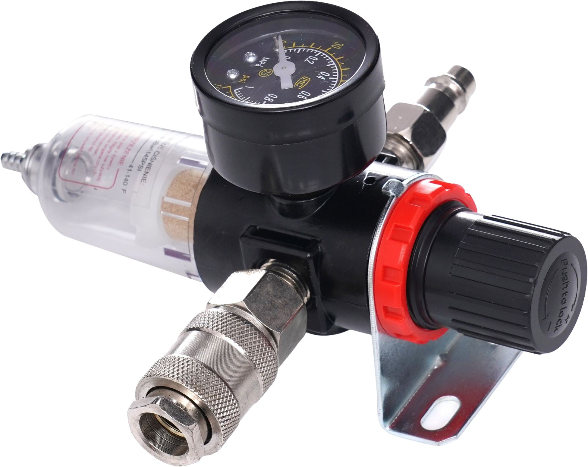 Pressure reducer with filter and drain 1/4" KD1497