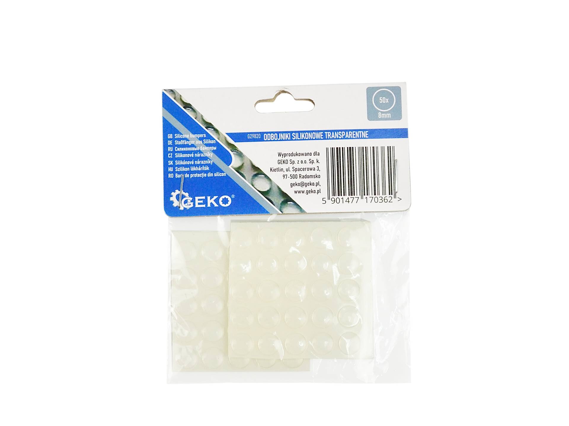 Silicone droplet washers under furniture 8 mm, 50 pcs