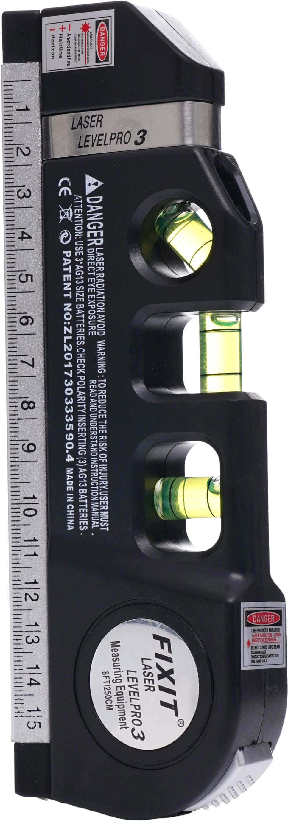 Laser level with 250cm measuring tape KD10437