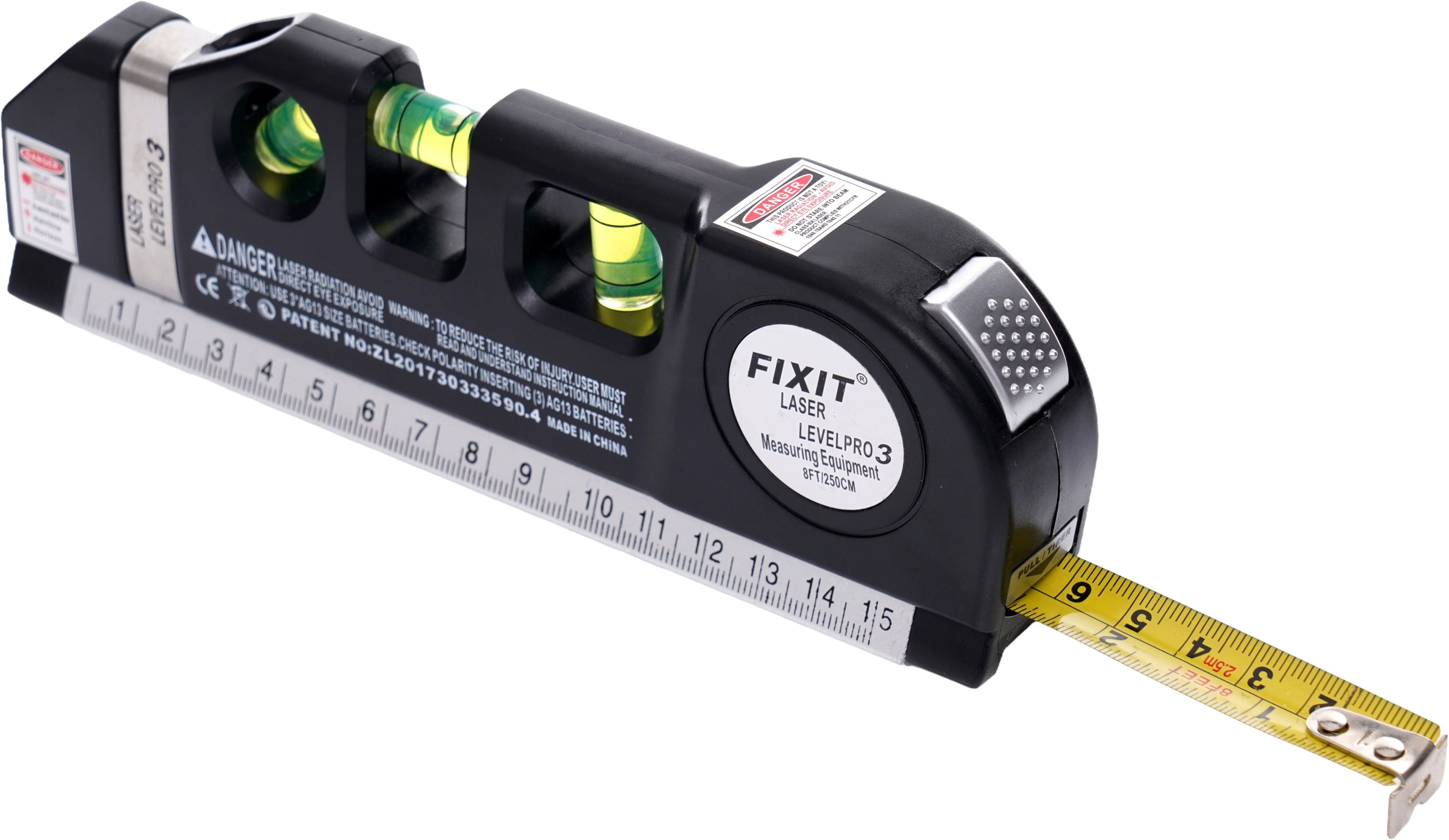 Laser level with 250cm measuring tape KD10437