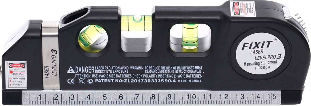 Laser level with 250cm measuring tape KD10437
