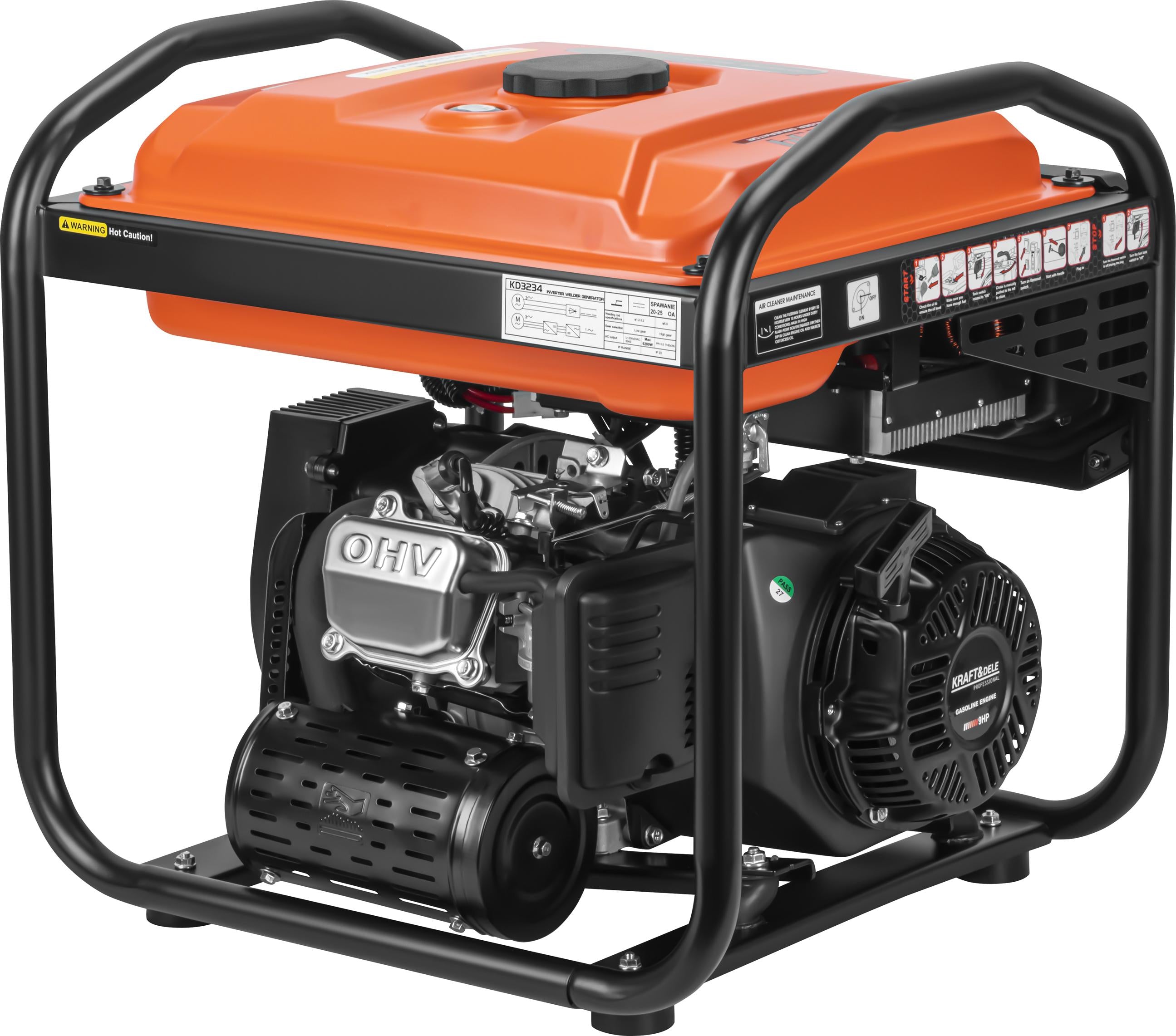 Inverter generator with welder 5.8/6.2kW KD3234