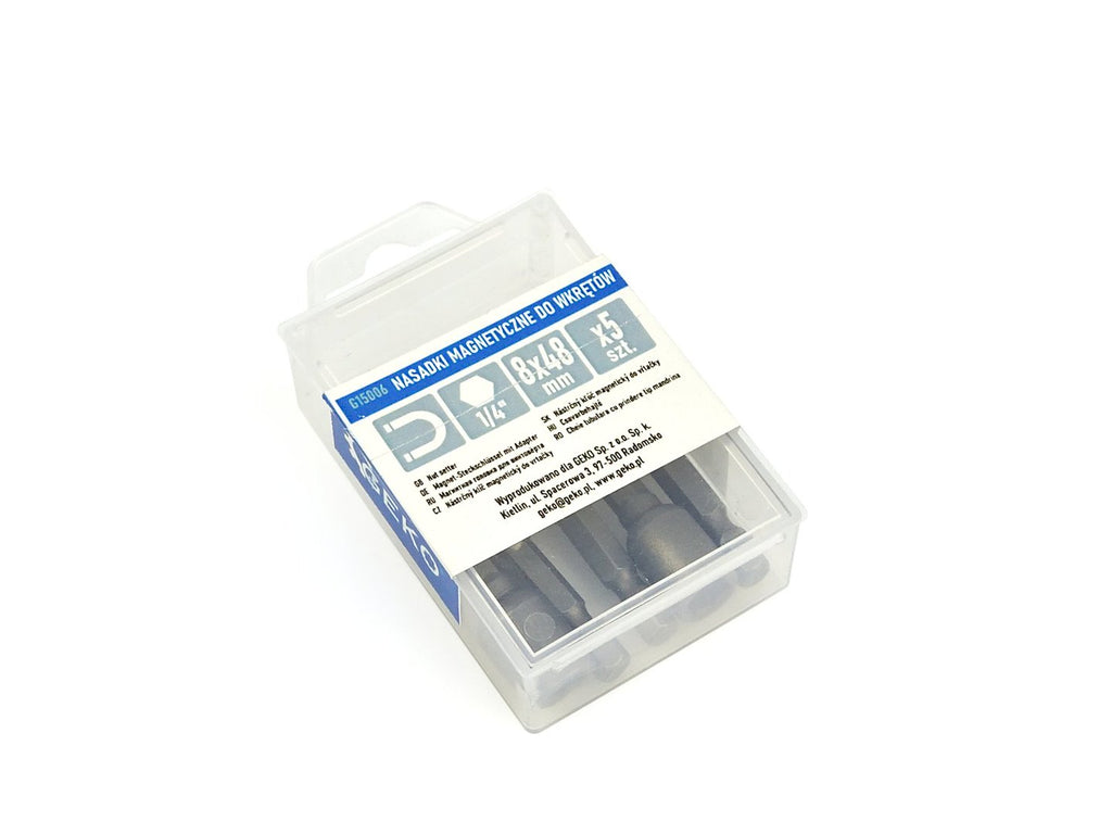Set of magnetic sockets for 8 mm × 48 mm 1/4" screws, 5 pcs (100)