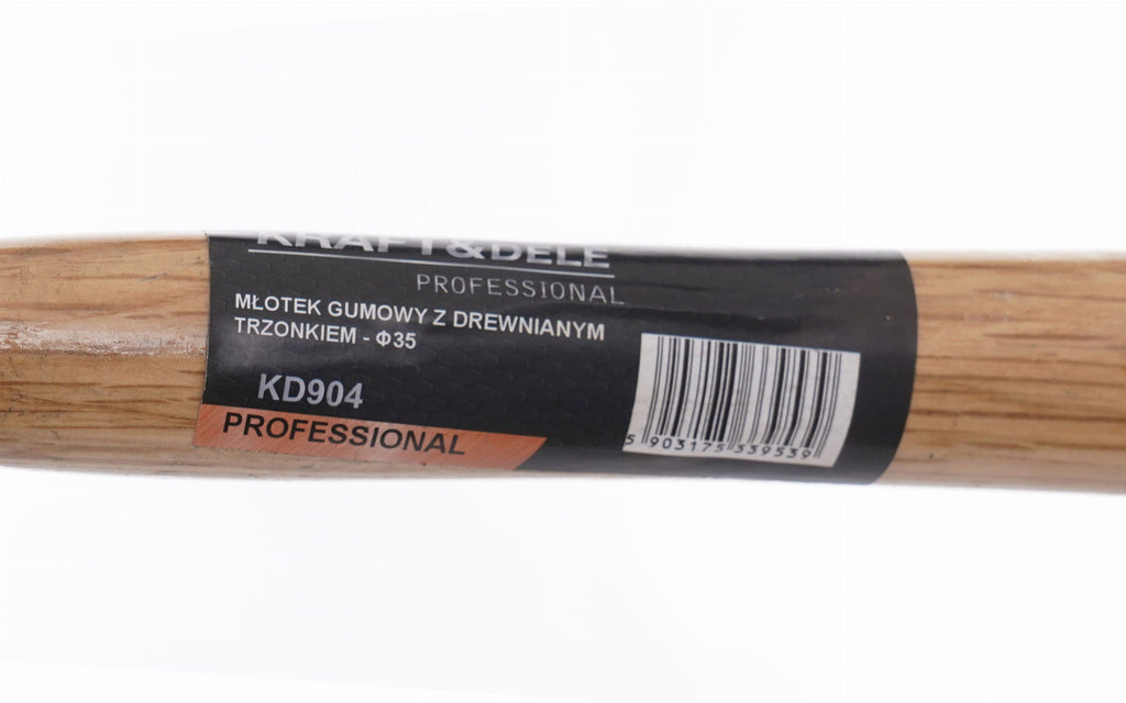 Kummist-plastikust haamer 35mm puidust käepidemega KD904